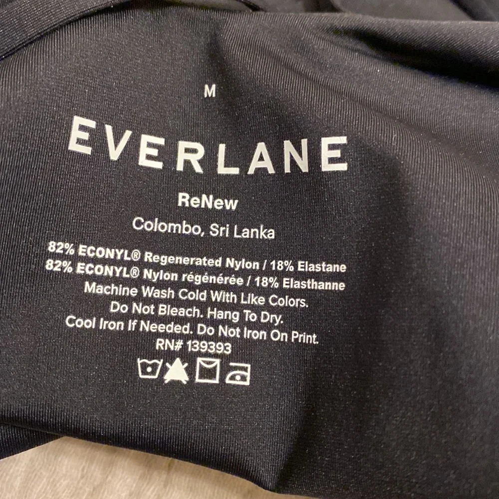 EVERLANE RENEW Black Strappy One-Piece Swimsuit. Size M - Picture 6 of 7